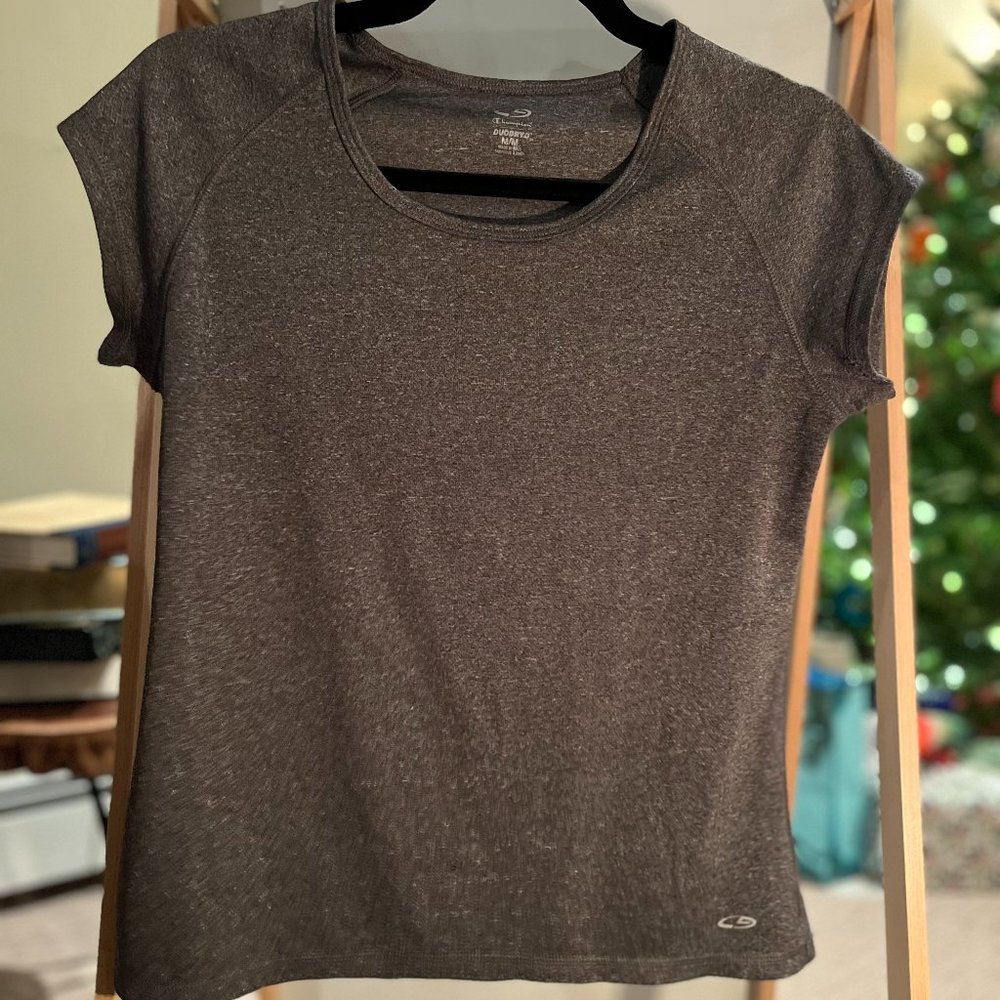 Champion Grey Short-Sleeve Workout Top